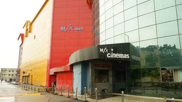 MSX Cinemas entrance canopy on the ground floor at MSX Mall, Greater Noida