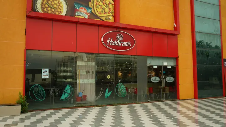 Haldiram's storefront on the ground floor at MSX Mall, Greater Noida