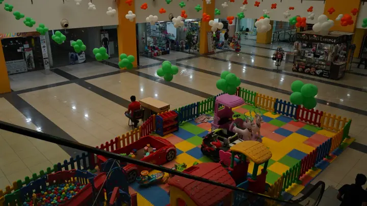 Children's soft-play zone in the atrium at MSX Mall, Greater Noida
